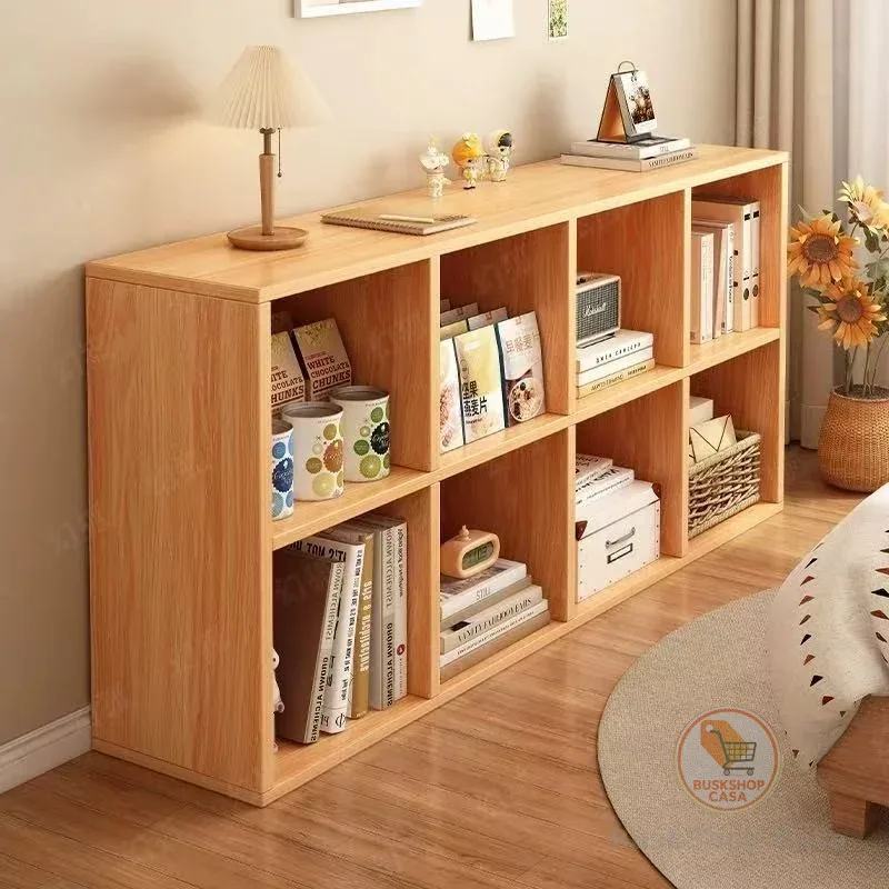 Estante de madeira com porta, estante para livros, armário baixo, piso, organizador de escritório doméstico, prateleiras