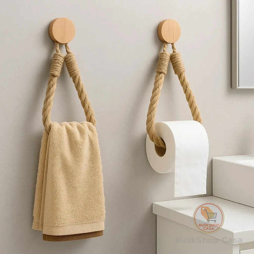 2x Suporte Papel Higiênico e Toalha Rustico Zenlart