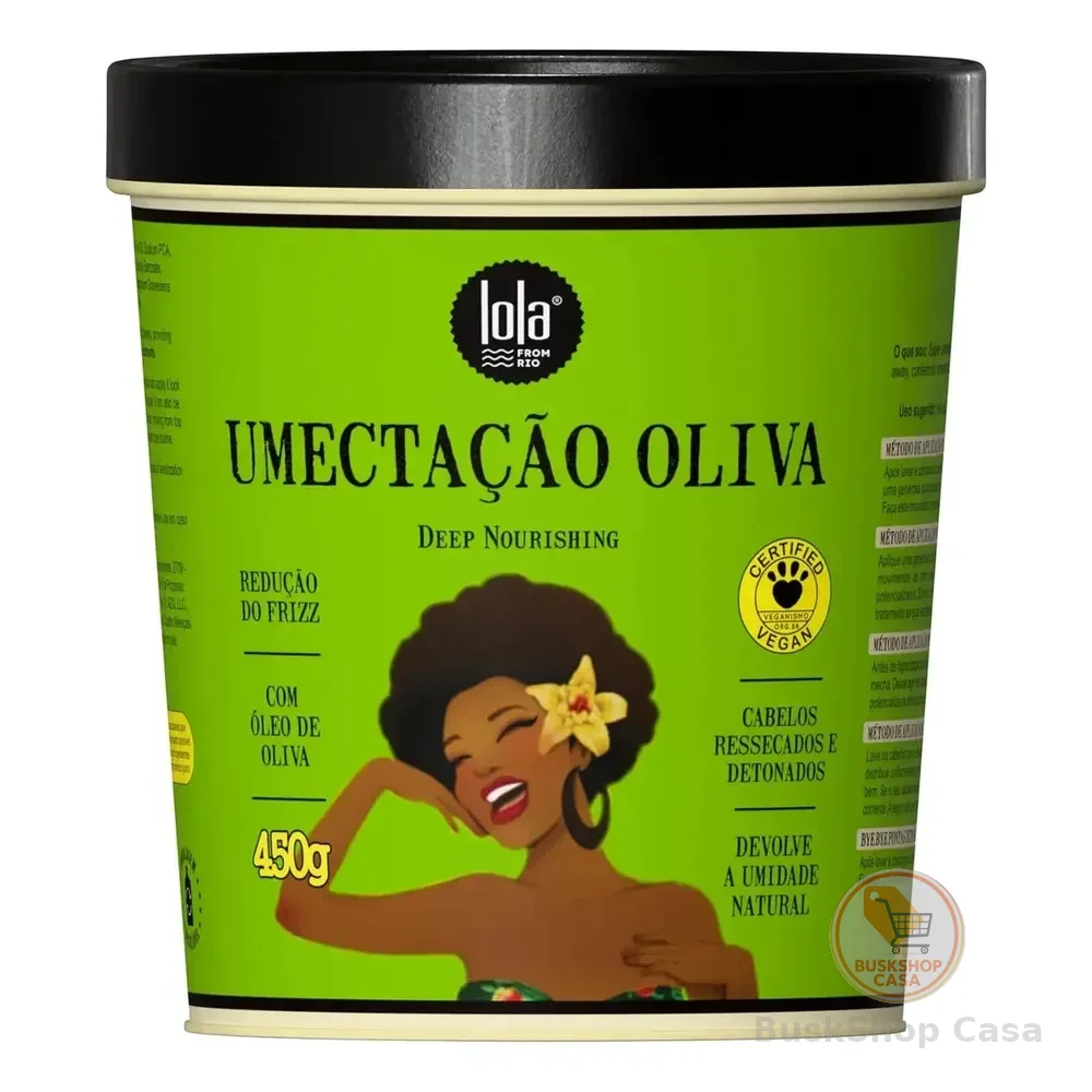 Lola Cosmetics Máscara Umectação Oliva Anti-frizz De 450grs.