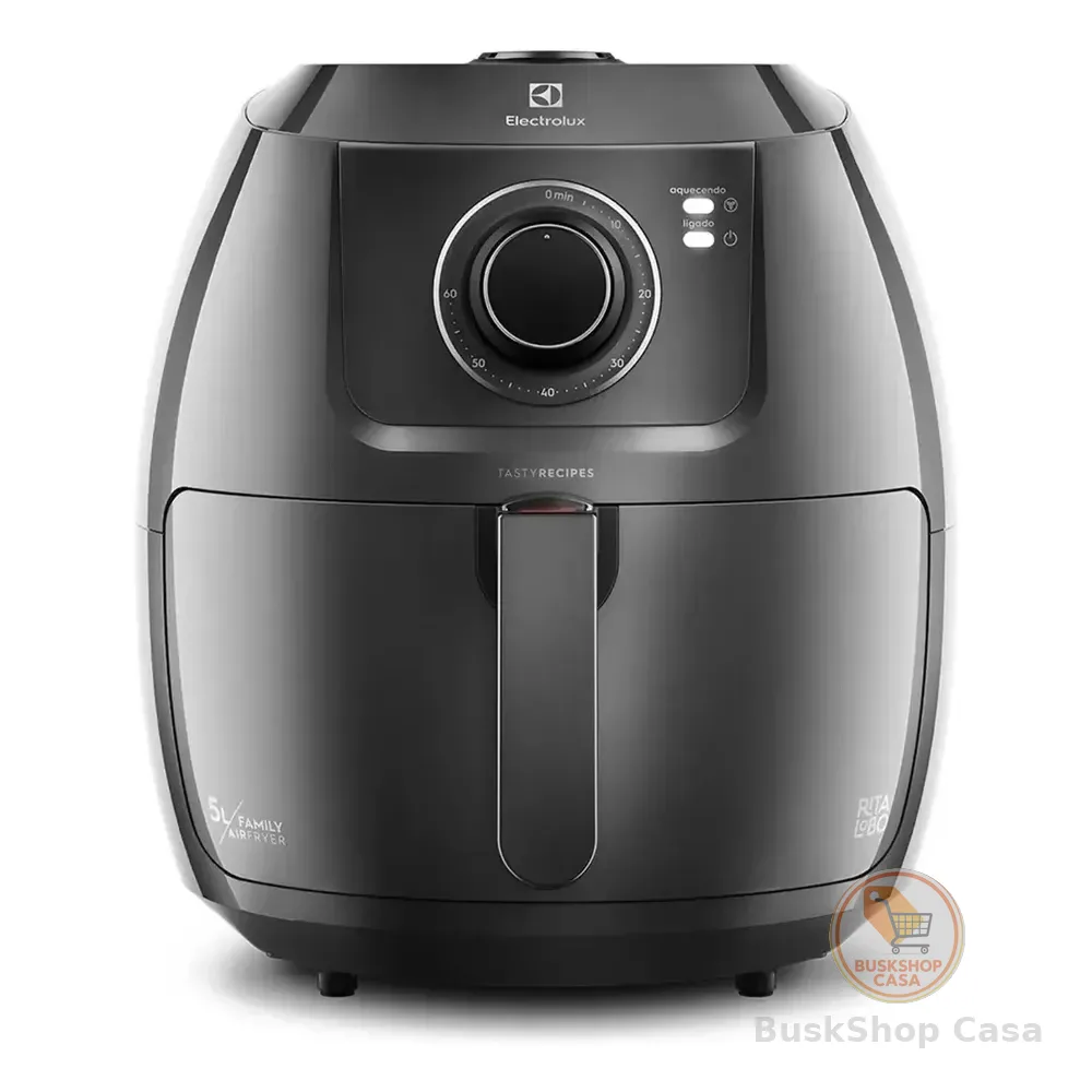 Air Fryer Fritadeira Sem Óleo Elétrica Electrolux 6,5l Family Cesto Removível Com Timer 1700w De Potência Eaf50 Grafite Efficient Por Rita Lobo 127v