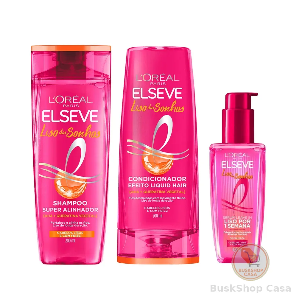 KIT ELSEVE SH + COND + SÉRUM LISO DOS SONHOS