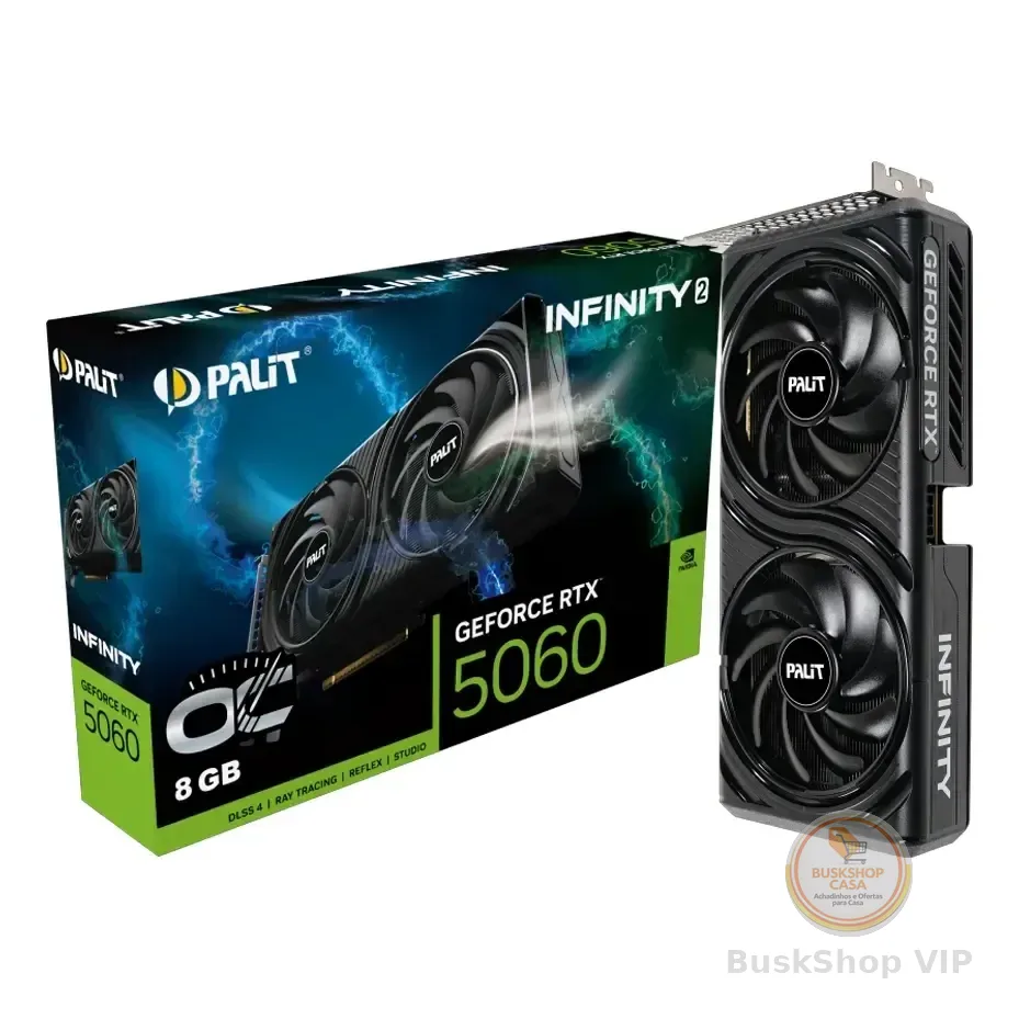 Placa De Vídeo Nvidia Geforce Palit Rtx5060 8gb Infinity2 Oc
