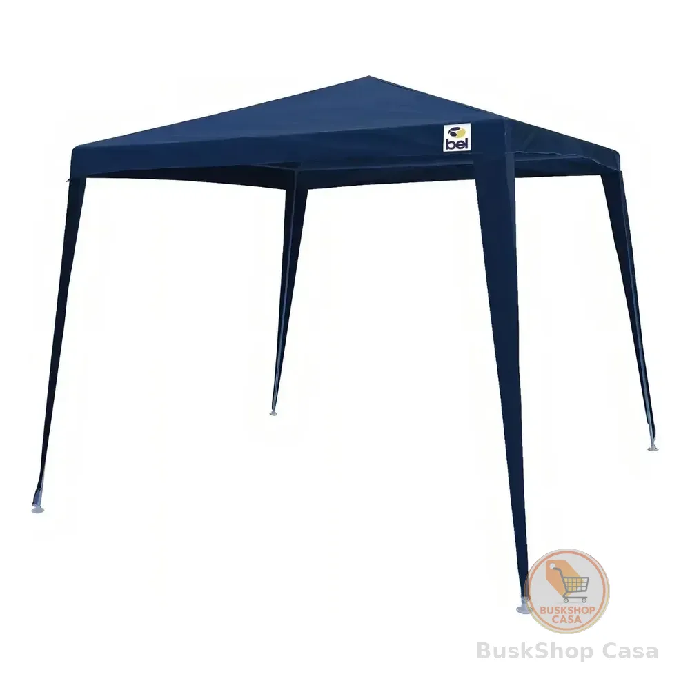 Tenda Gazebo Azul Polietileno 3x3 Metros Desmontável Belfix
