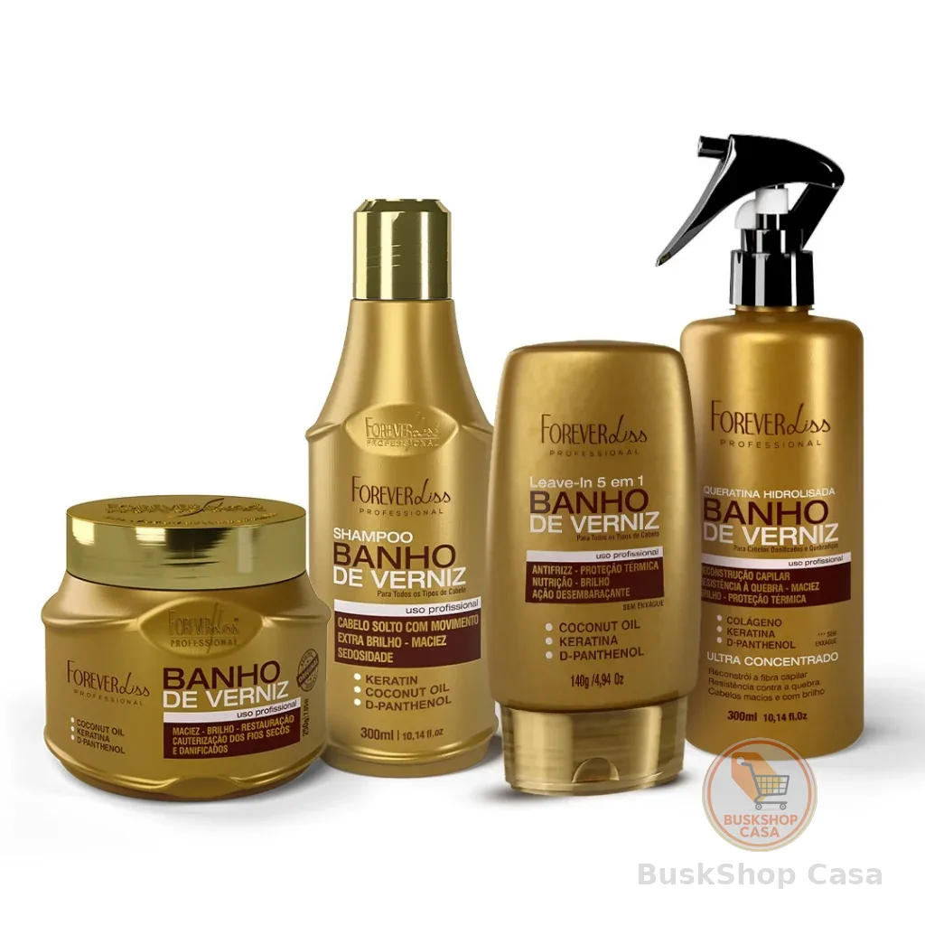 Kit Hidratação Em Casa Banho De Verniz Forever Liss