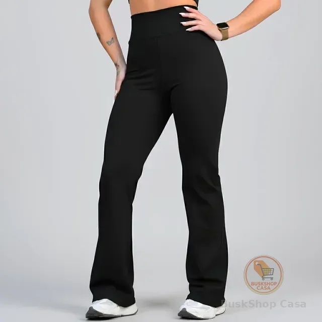 Calça Legging Leg Flare Zero Transparência Grossa Academia