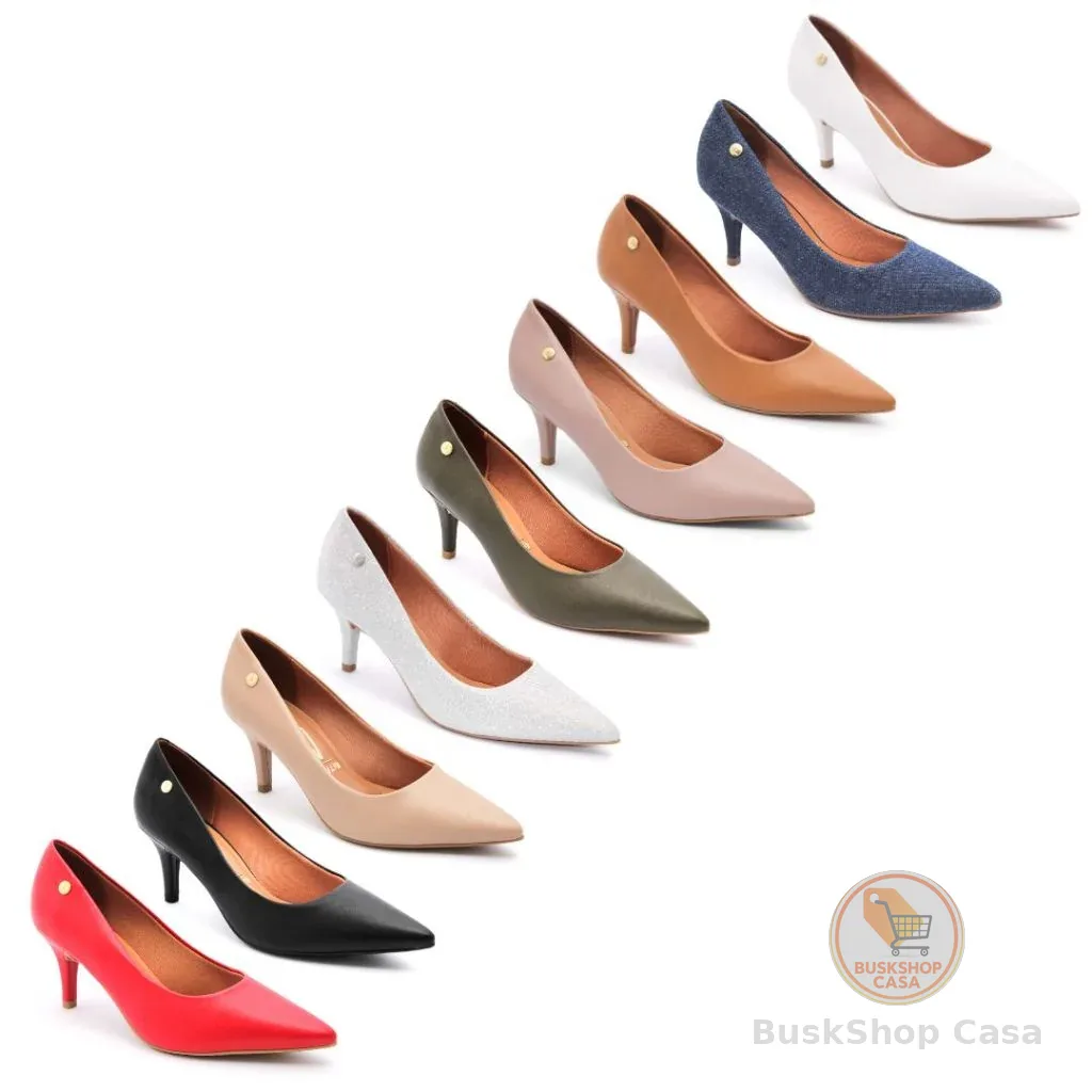 Scarpin Vizzano Feminino Salto Baixo Fino Macio Original 1185