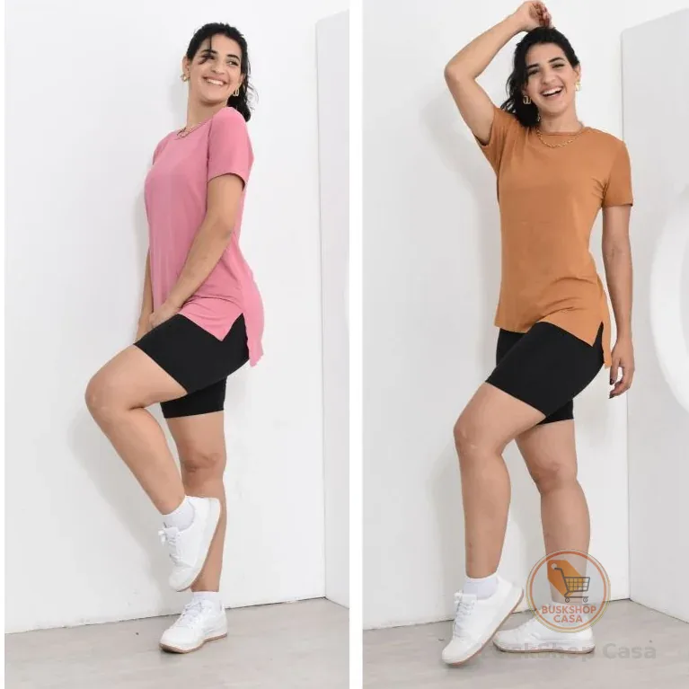 Kit 2 Blusas  Sobre Legging Cobre Bumbum Academia