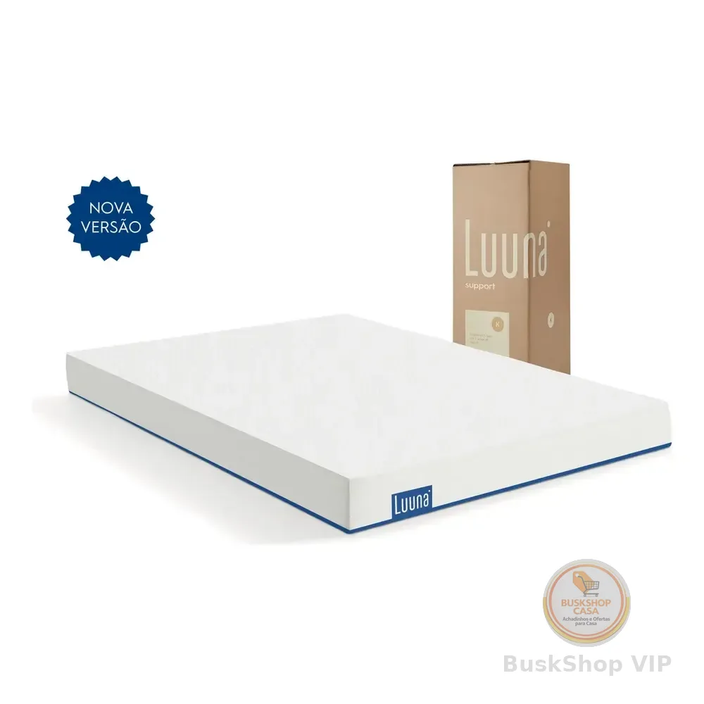 Colchão Casal Luuna Support, Espuma Firme, 10 Anos De Garantia, 18cm, Ortopédico Com Suporte À Coluna Branco