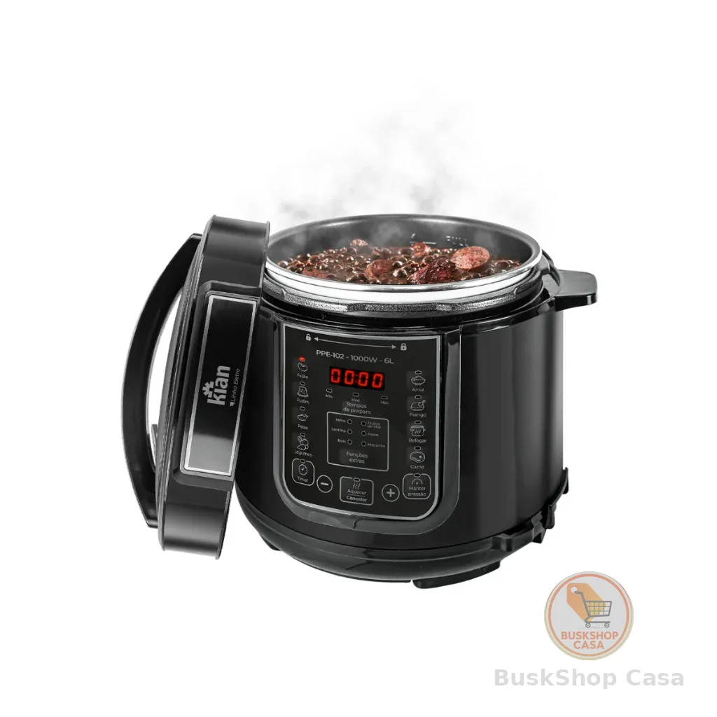 Panela De Pressão Elétrica Kian 6L Preto 127V PPE102