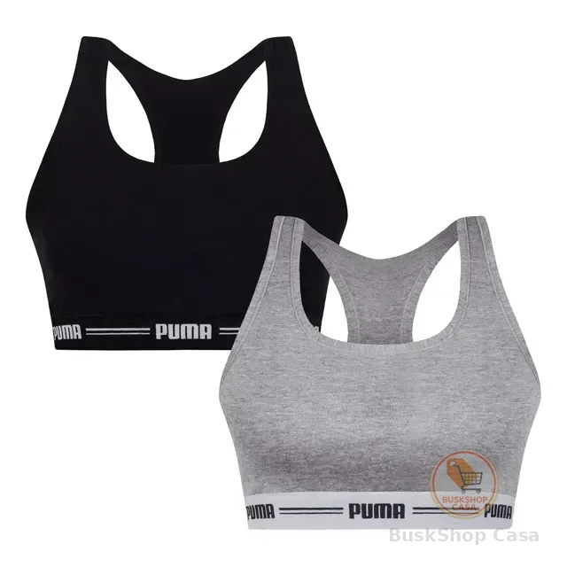 Kit 2 Tops Puma Original Alta Sustentação Sem Bojo Fitness