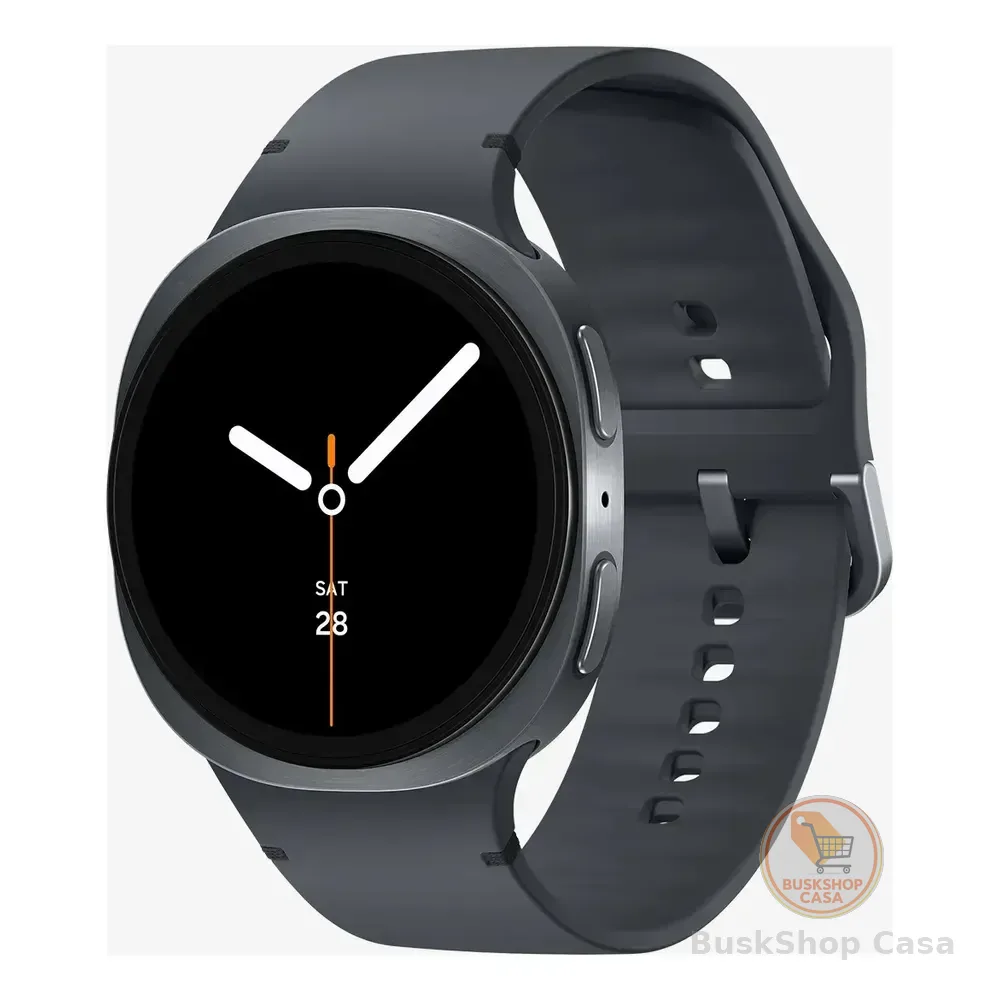 Smartwatch Samsung Galaxy Watch 8 40mm Bt Gps, Branco Com Pulseira Milanês Cinza-escuro