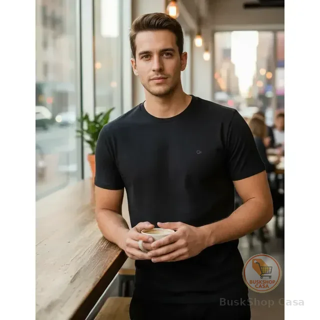 Camiseta Masculina Básica Slim Algodão - Várias Cores Ogochi