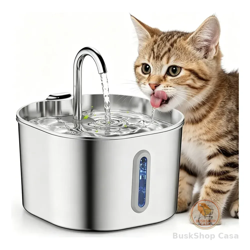 Bebedouro Fonte 2,2l Inox Para Gatos Com Filtro Fountain X1 Filter