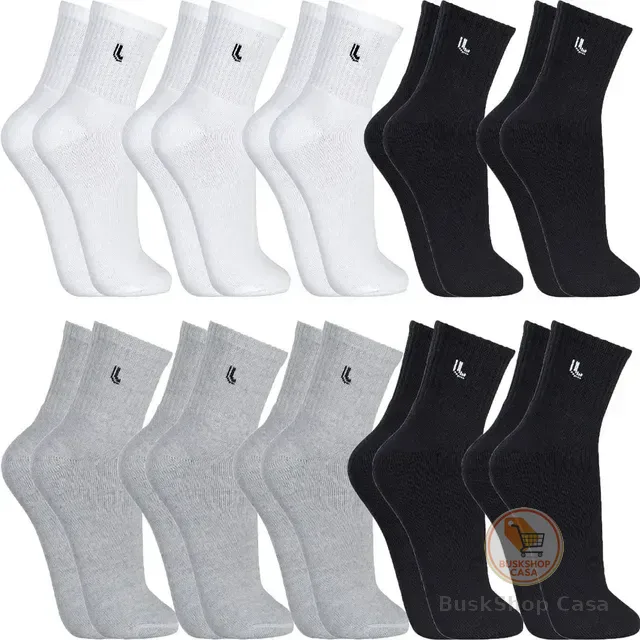Kit 10 Pares Meias Lupo Cano Médio Alto Atoalhada Original