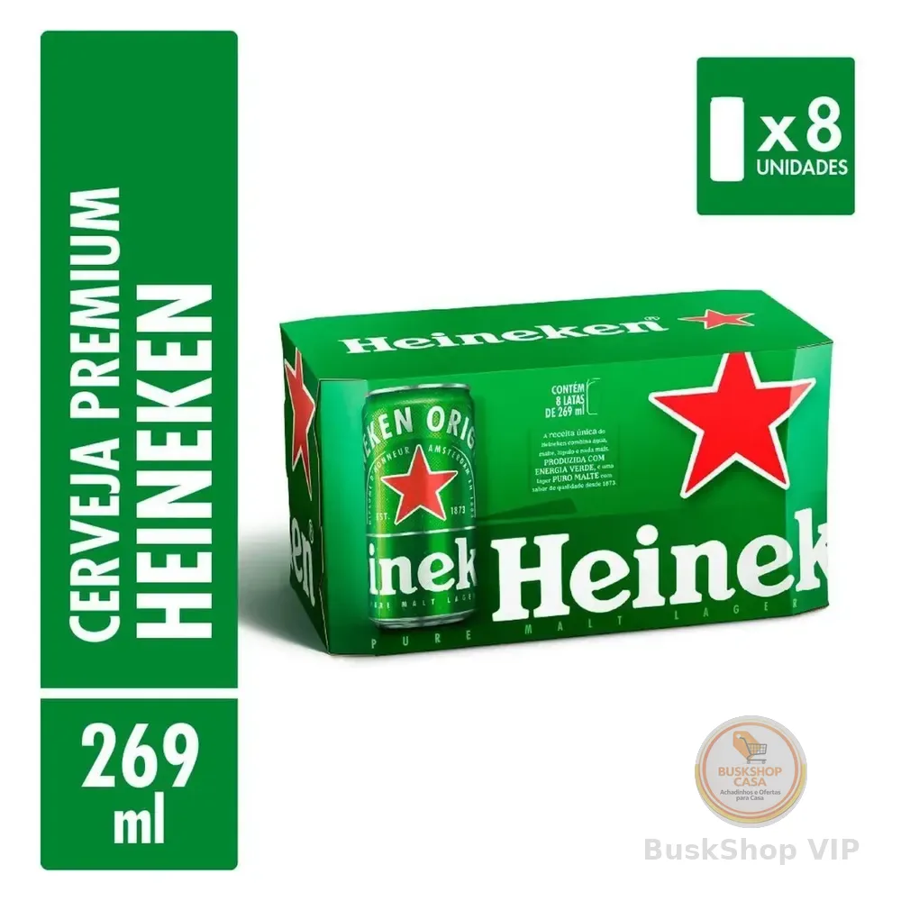 Cerveja Heineken Premium Puro Malteloira Lata 269ml