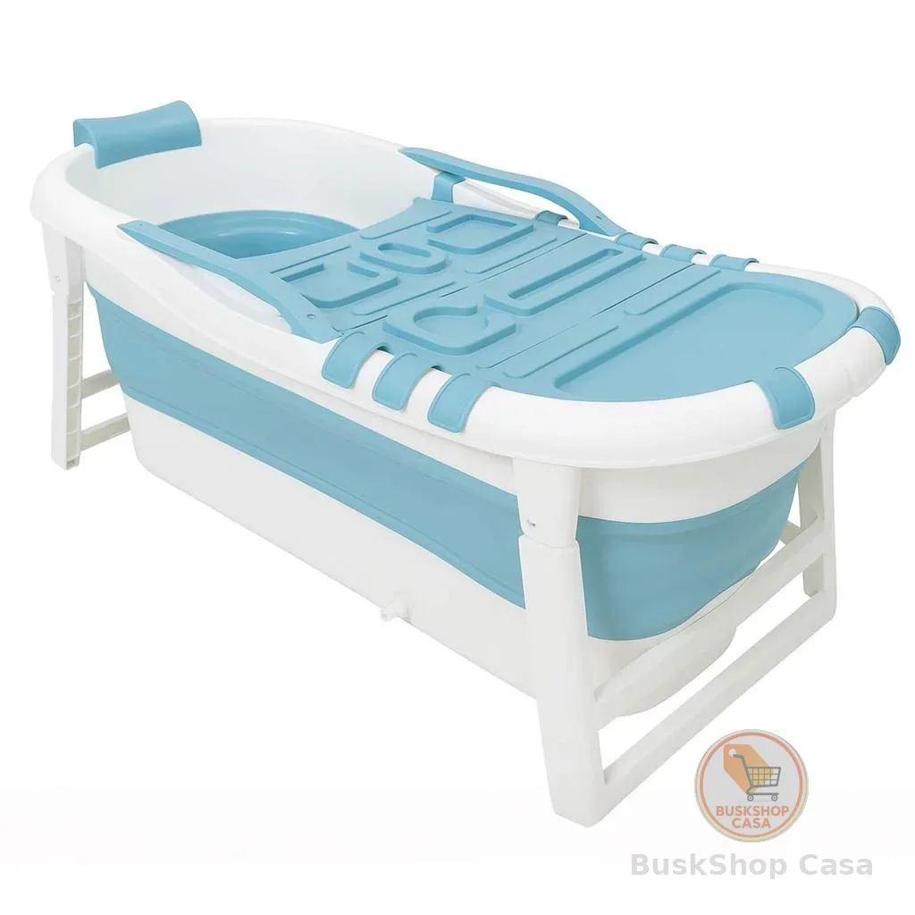 Banheira Ofurô Dobrável Portátil 300l Azul Adulto 