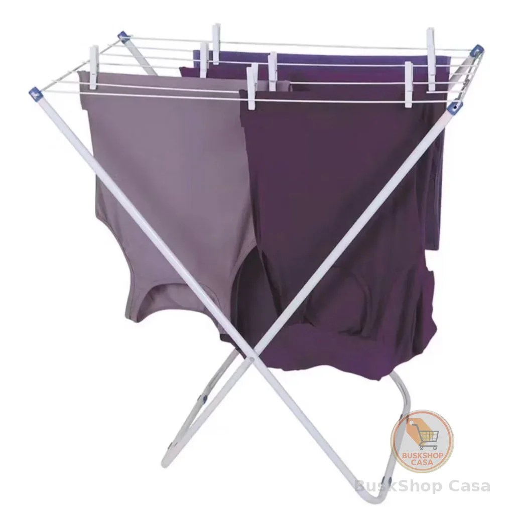 Varal De Chão Inox Reforçado Secalux Dobrável Portátil Grande Roupas Apartamento
