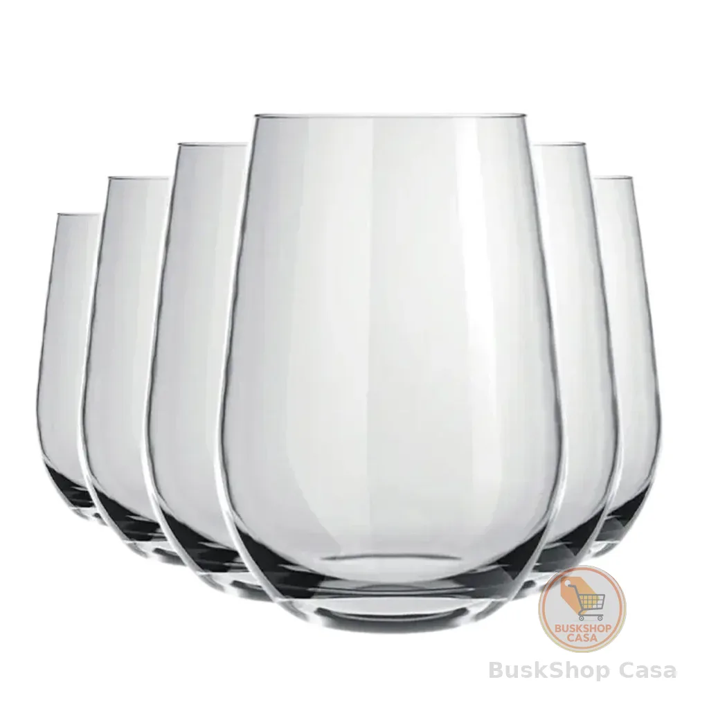 Jogo de 6 Copos de Vidro Dubai 355ml Drinks Sucos Refrigerantes Mesa posta
