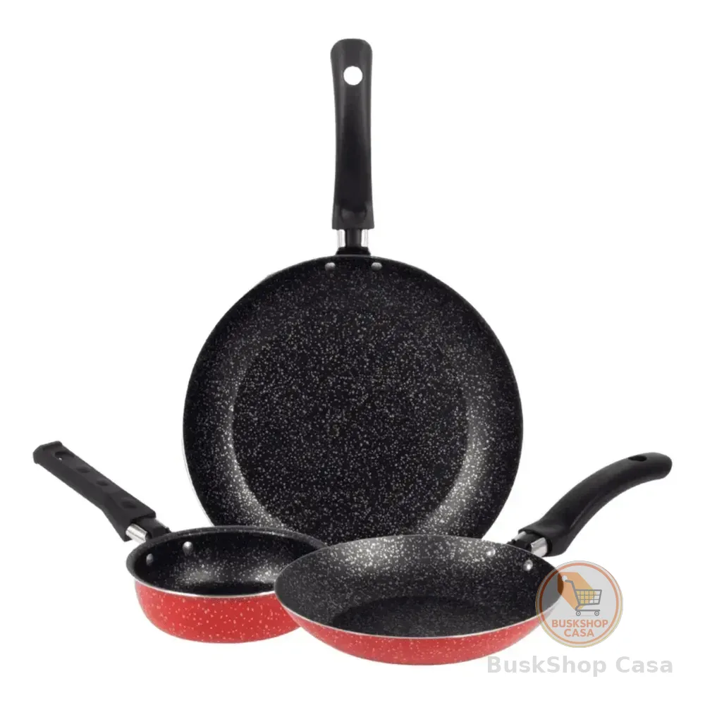 Conjunto De Frigideiras Antiaderente 16/20 Ovo 14 Vermelho