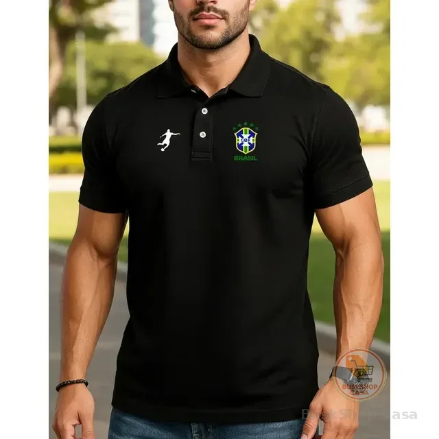 Camisa Gola Polo Masculino Brasil Torcedores Premiun