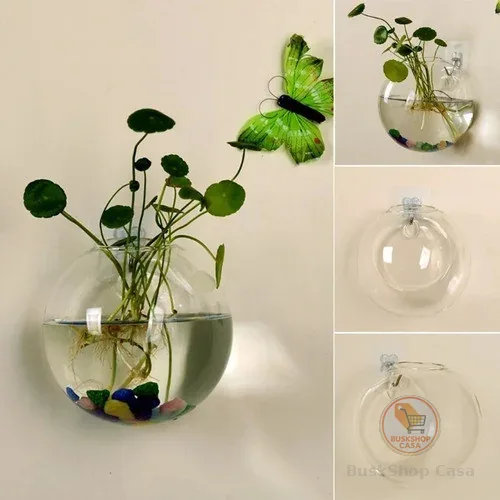 Vaso De Vidro Pendurado Plantas Recipiente Home Decoração