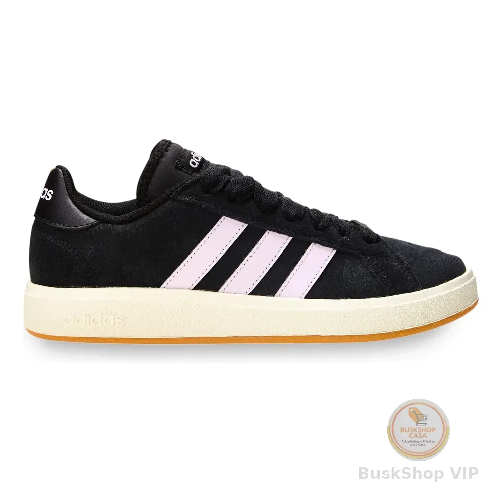 Tênis Feminino Grand Court Base 00s adidas Core Black Liso 38 Br
