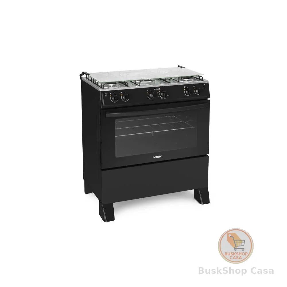 Fogão Itatiaia Star New Piso 5 Bocas Preto Bivolt 3700000361