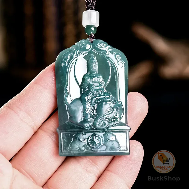 Colar com Pingente de Jadeíta Natural Birmanesa Guanyin, Joia de Designer Vintage de Luxo, Gema de Jade Genuíno, Presentes para Mulheres