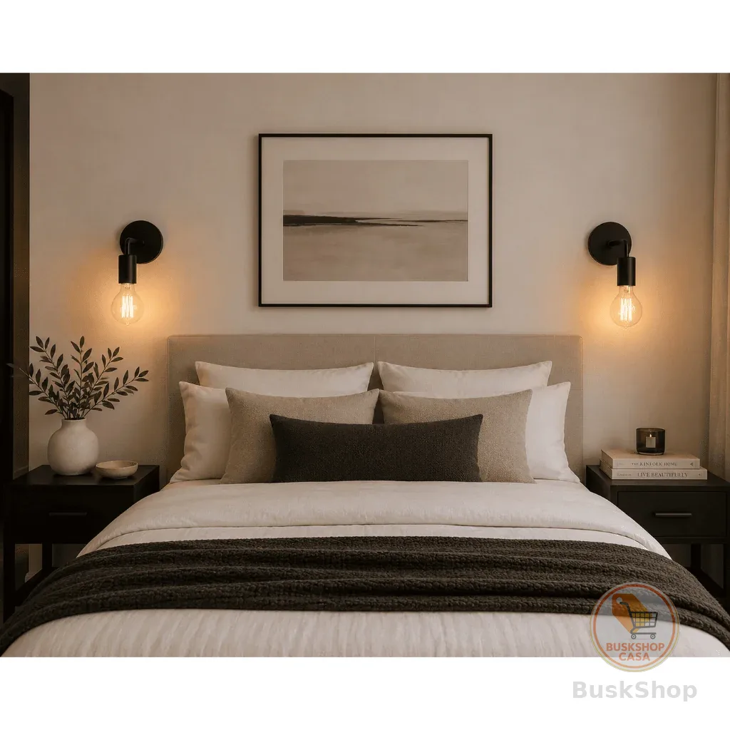 Luminária Arandela de Parede Cabeceira Decorativa Moderna Bivolt P/ Quarto Sala Corredor Varanda
