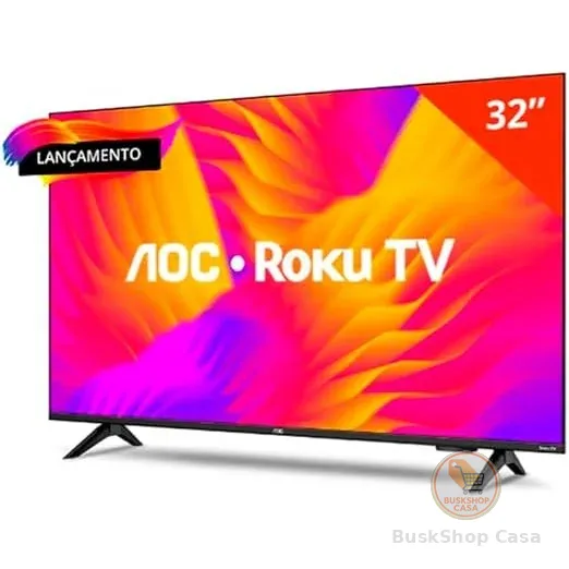 Smart TV 32" HD AOC 32S5155/78G Roku TV Wi-Fi