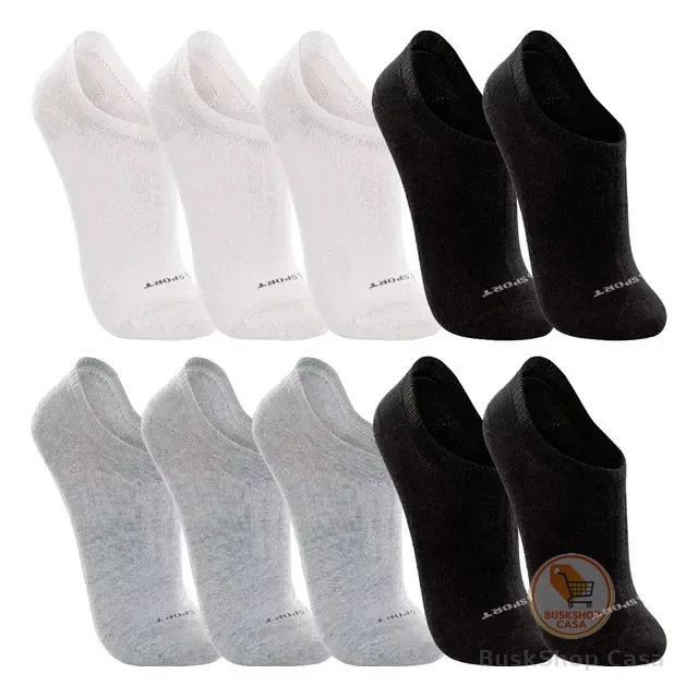 Kit 10 Pares Meias Lupo Sapatilha Soquete Invisível Original