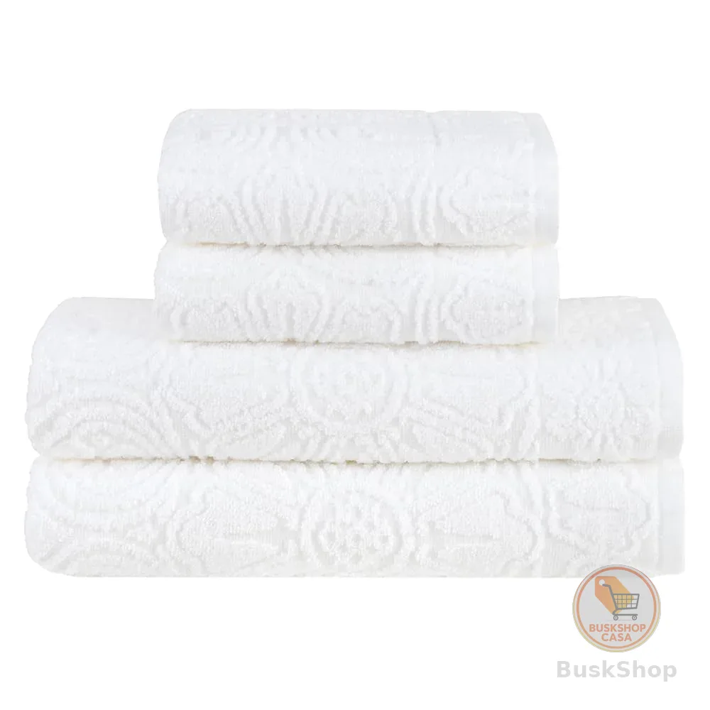 Buddemeyer Jogo de Toalhas Florentina Extra Soft Banho Branco 4 peças