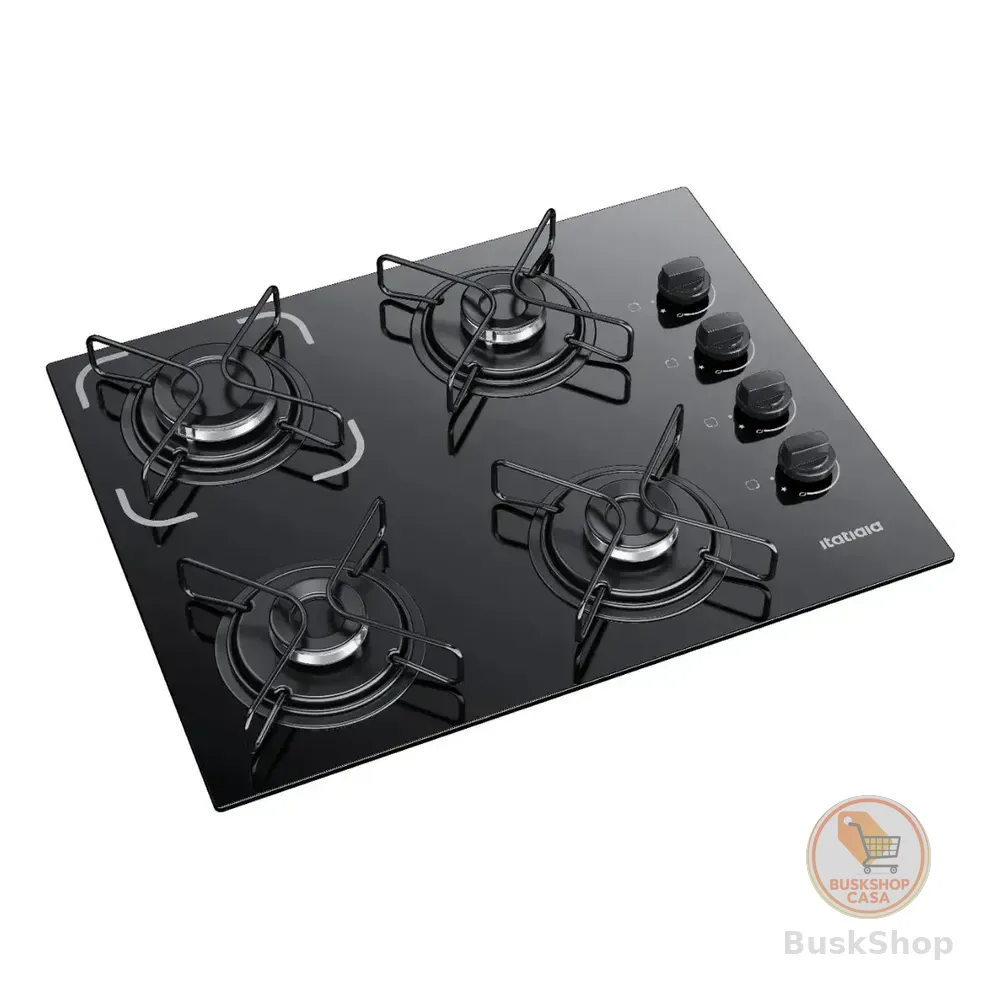 Fogão Cooktop Itatiaia Essencial 4 Bocas À Gás Preto-bivolt 127/220v