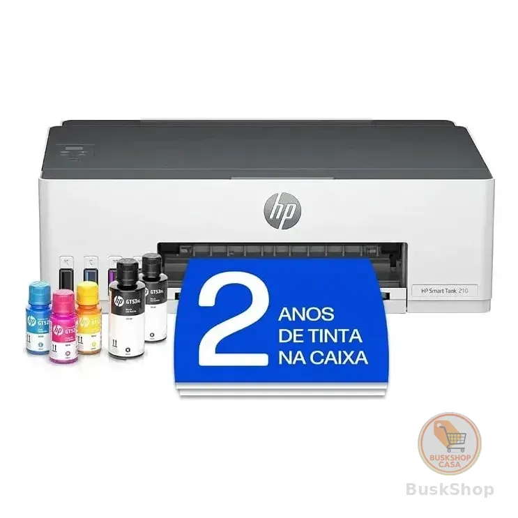 Impressora Hp Smart Tank 210 Colorida 1 Usb 2.0 De Alta Velocidade (dispositivo); 1 Porta Wi-fi 802.11b/g/n; 1 Wi-fi Direct - 100 A 240 Vca Branco 127/220v