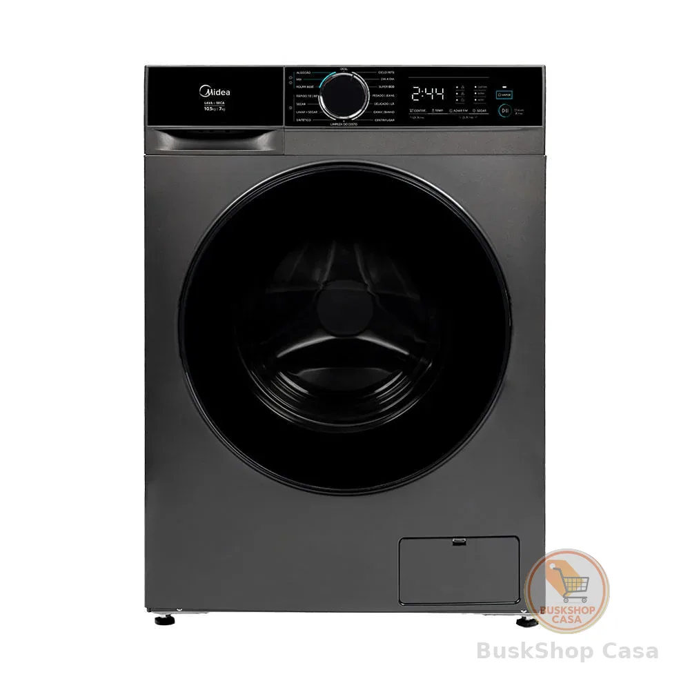 Lava e Seca 10,5kg Titanium Inverter Ciclo Pet Midea