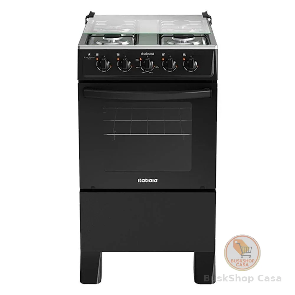 Fogão de Piso Itatiaia 4 Bocas Star Clean New | Acendimento Manual, Preto