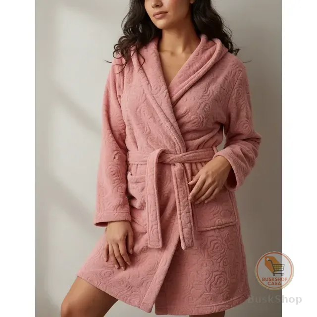 Roupão Feminino Lady Hobby Plush Flannel Para O Frio Inverno