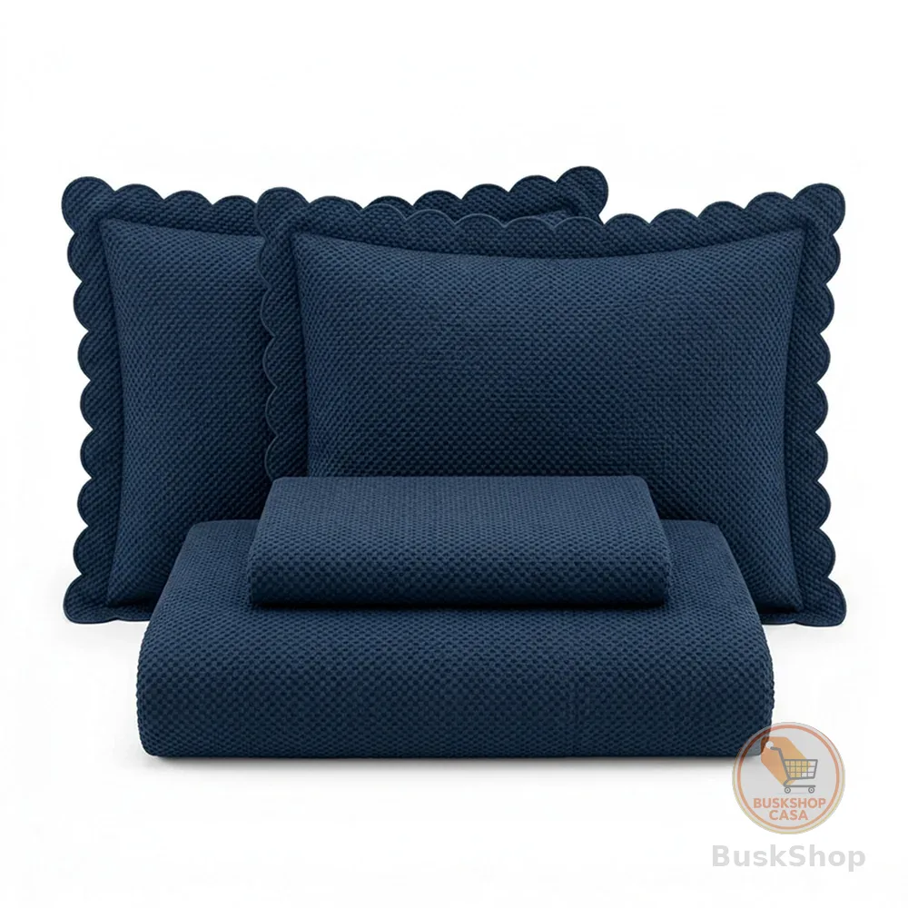 Colcha Cobre Leito Matelado Milão 150 Fios Luxo Ultrassônico 3 Peças Casa Dona
