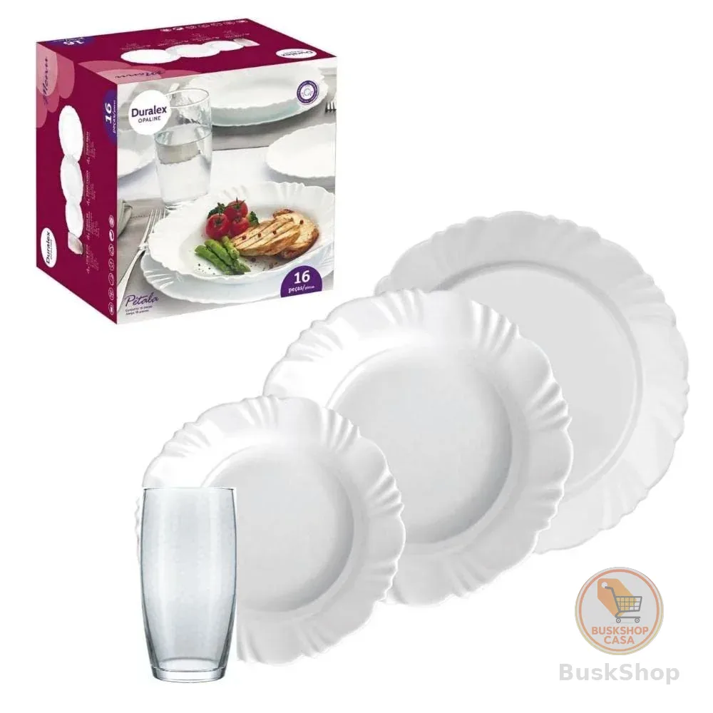 Aparelho de Jantar Duralex Opaline Pétala 16pcs - Nadir 1842