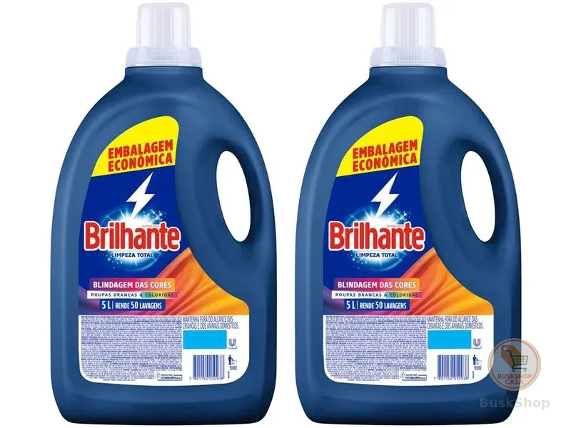 Kit Sabão Líquido Brilhante Limpeza Total