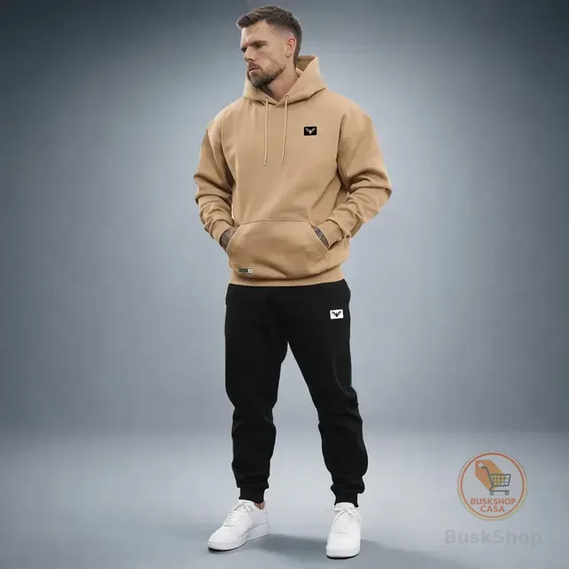 Conjunto De Moletom Polo Calça + Blusa De Frio Kit Masculino