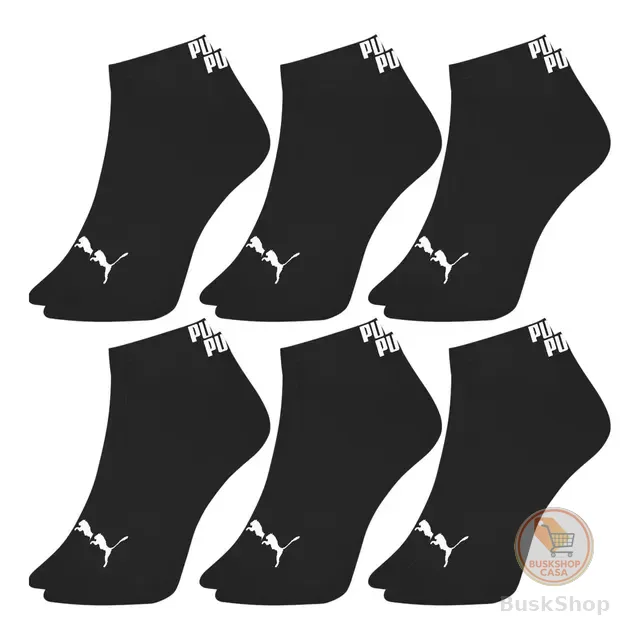 6 Pares Meias Puma Original Cano Baixo Curto Soquete Algodão