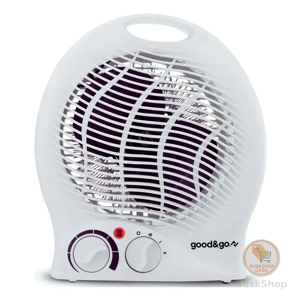 Aquecedor Caloventor Elétrico Good&go Gg-aq01 2000w Portátil Com Termostato Branco 220v