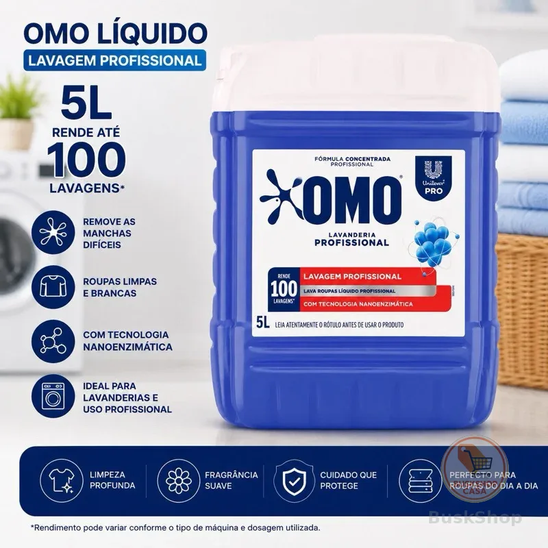 Sabão Liquido 0M0 Pro Lavanderia Profissional