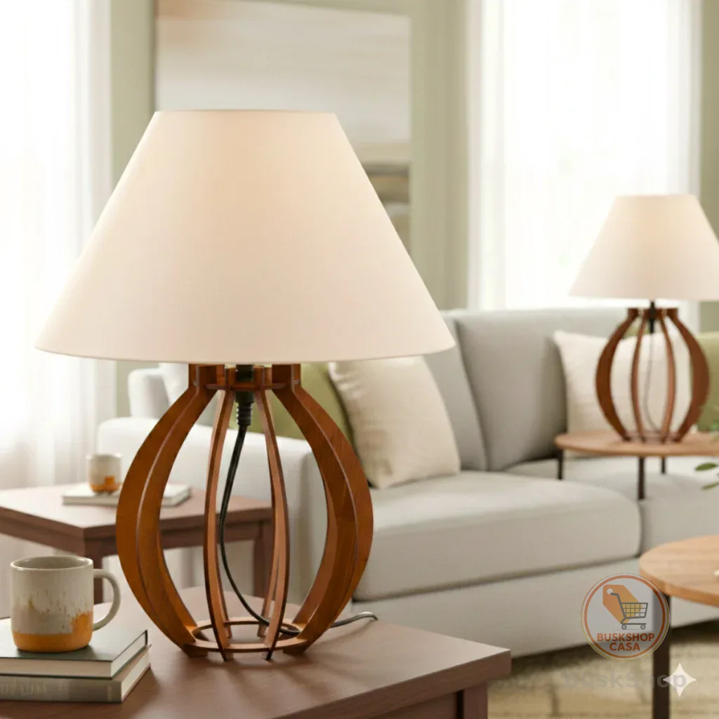 Kit 2 unidades Abajur Cupula Branco - Luminária Para Decoração Quarto e Sala