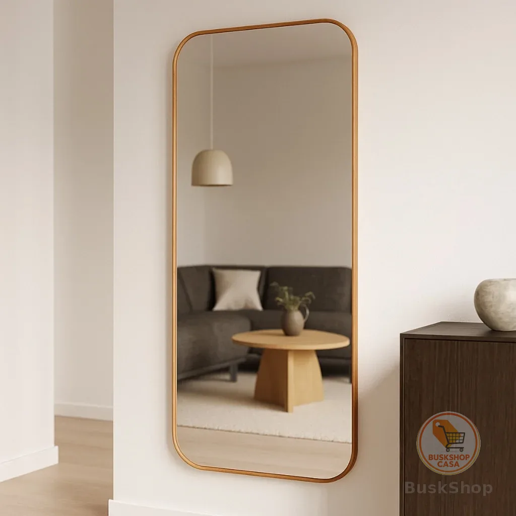Espelho Decorativo Retangular 53x110cm com Bordas Arredondadas