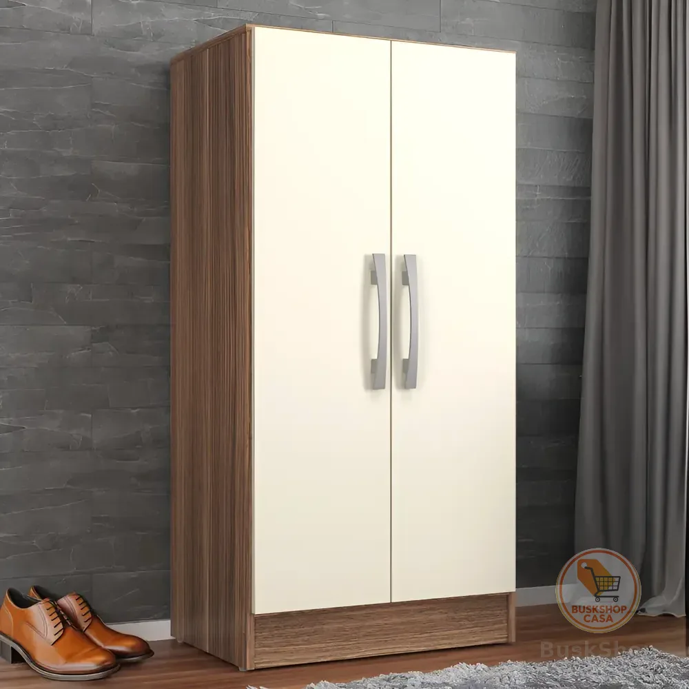 > 🛍️ Armário Multiuso Vaticano 2 Portas Castanho/off - Móveis Castanho/off White