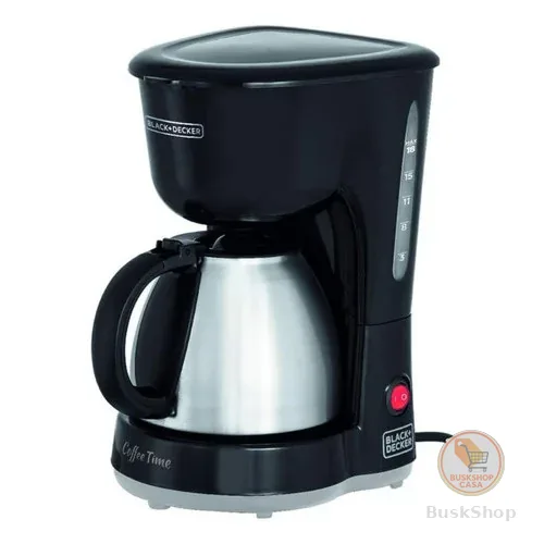 🛍 Cafeteira Elétrica 18 Xícaras Black & Decker CM15 com Jarra Inox Preta e Prata 110v Ou 220v