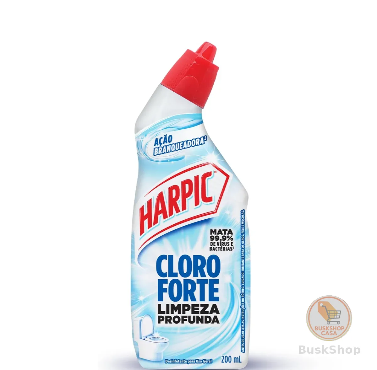 Harpic Cloro Forte, Desinfetante e Desodorizador Sanitário, 200ml