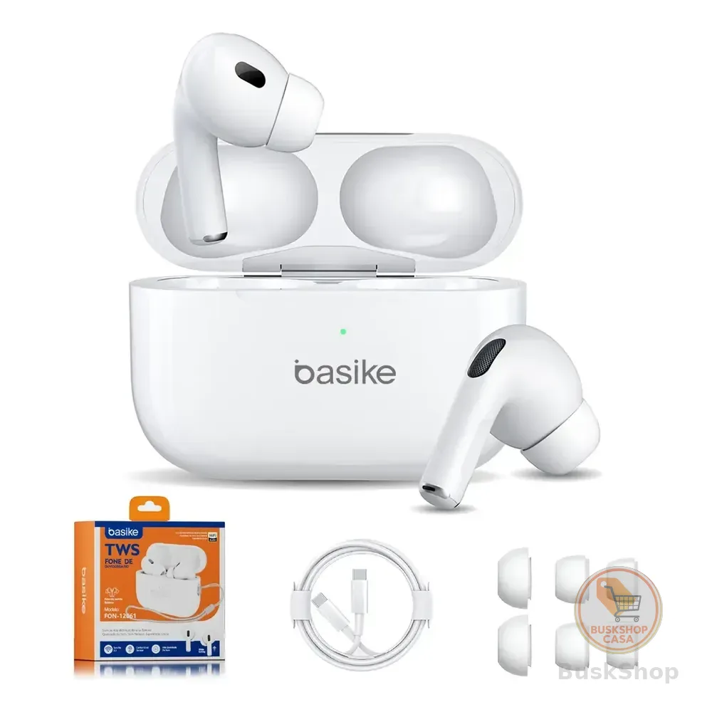 Basike Fone De Ouvido Sem Fio Bluetooth Para Bluetooth 5.3 Branco